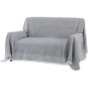 LOLAhome Cubre sofá gris de algodón y poliéster de 290x230 cm