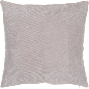 LOLAhome Cojín gris con textura pana de terciopelo de 45x45 cm con relleno