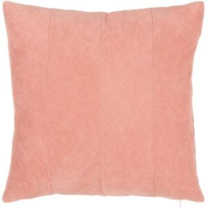 LOLAhome Cojín rosa con textura pana de terciopelo de 45x45 cm con relleno