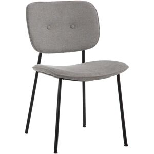 LOLAhome Silla de comedor gris de tela y metal de 52x56x83 cm