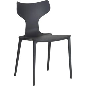 LOLAhome Silla de comedor mariposa negra de polipropileno de 47x41x83 cm