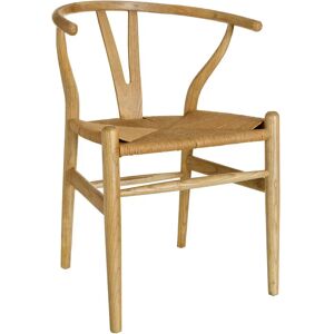 LOLAhome Silla de comedor de madera natural de olmo de 56x48x78 cm