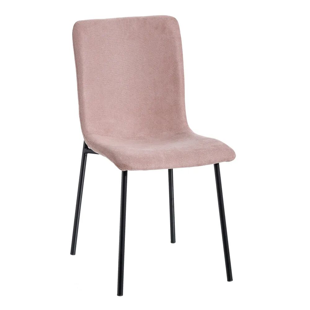 LOLAhome Silla de comedor de terciopelo rosa