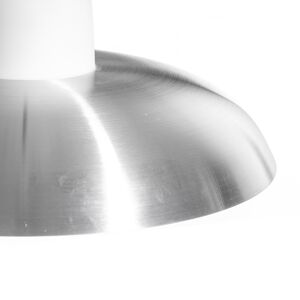 Lámpara de techo con tulipa circular contemporánea de aluminio plateada de 20x40x40 cm