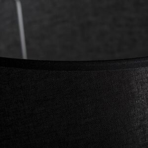 Pantalla negra cónica para lámpara de lino de 26x26x35 cm