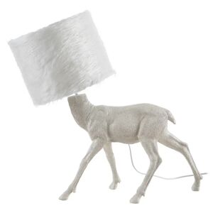 Lámpara de mesa ciervo de resina blanca de 61x26x55 cm