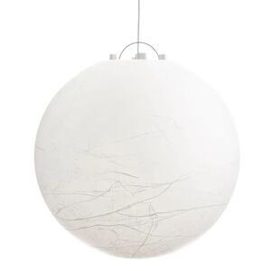 LOLAhome Lámpara de techo con bola de fibra blanca de 80x80x80 cm