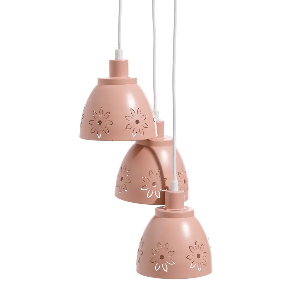 LOLAhome Lámpara de techo de metal rosa de 95x20x20cm