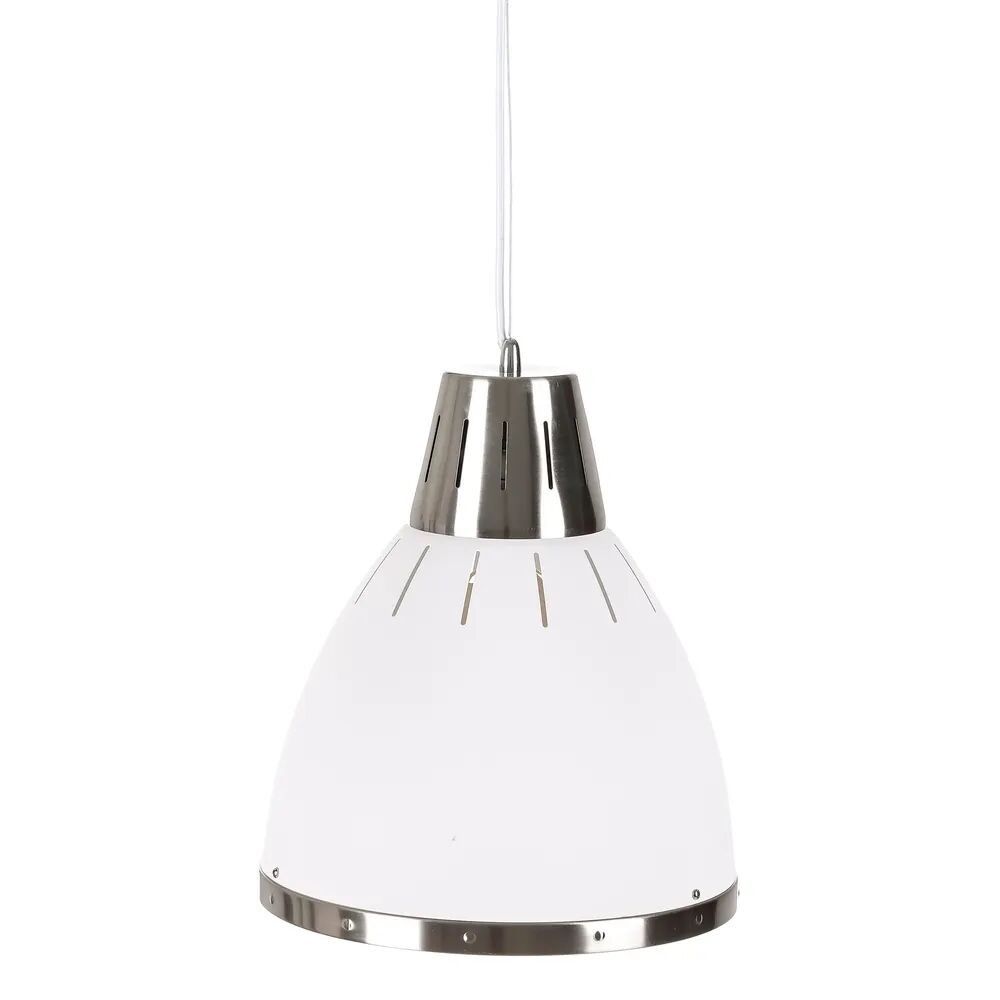 LOLAhome Lámpara de techo colgante de metal blanca de 35x30x30 cm