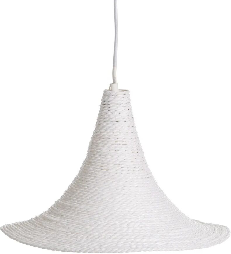 LOLAhome Lámpara de techo de fibra blanca de 22x34x34 cm