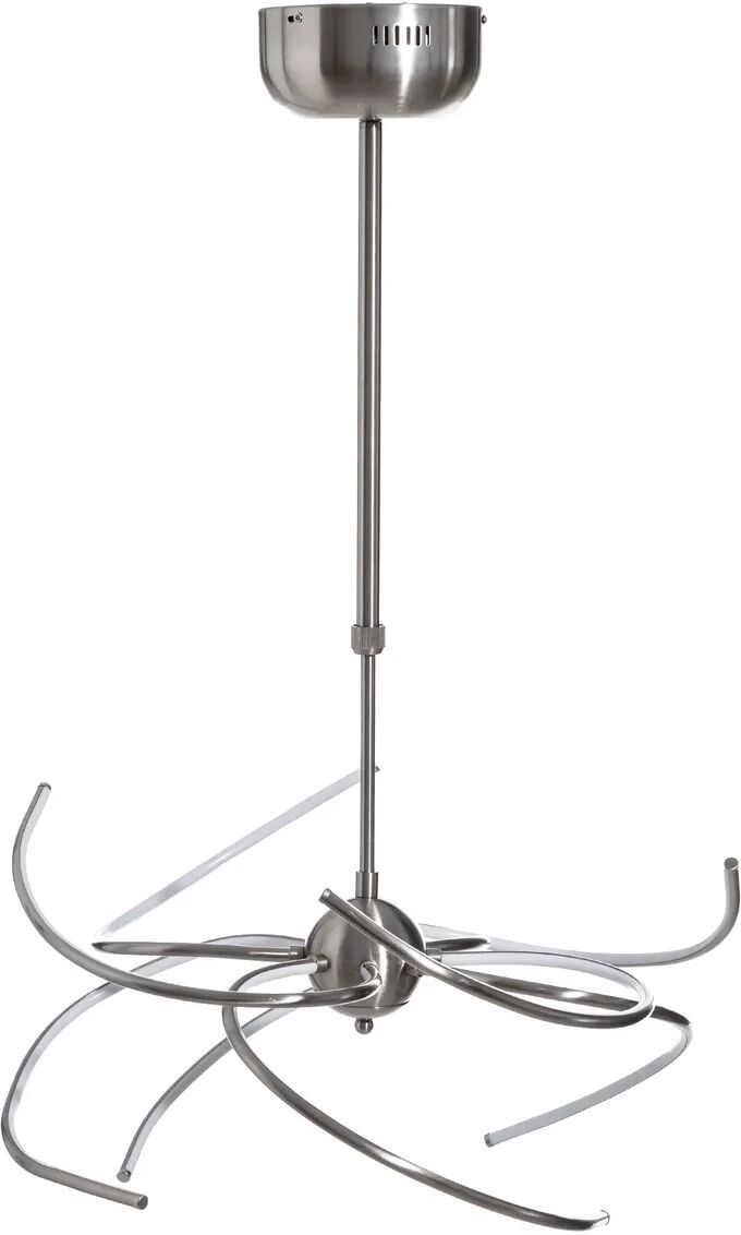 LOLAhome Lámpara de techo Sputnik led de metal plateada de Ø 60x120 cm