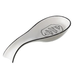 LOLAhome Reposa cucharas París de stoneware blanco de 22x8 cm