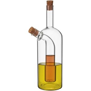 LOLAhome Aceitera vinagrera 2 en 1 de borosilicato transparente de 45 + 350 ml