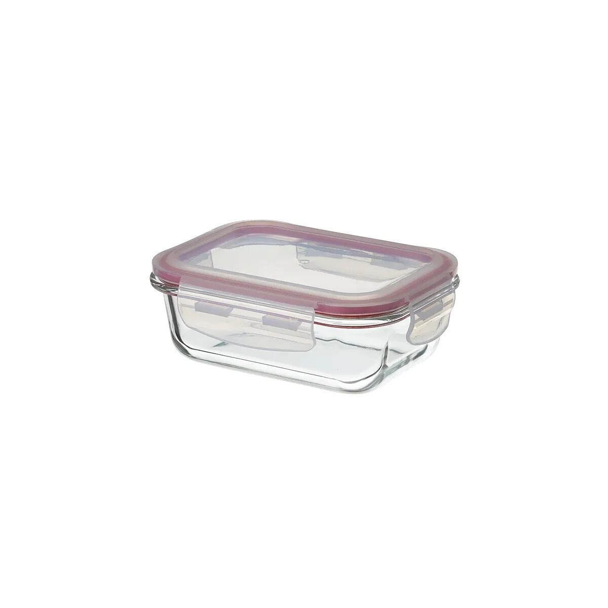 LOLAhome Recipiente hermético rectangular de vidrio borosilicato transparente de 370 ml