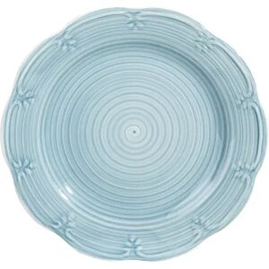 LOLAhome Plato postre espiral azul de porcelana stoneware de Ø 21 cm