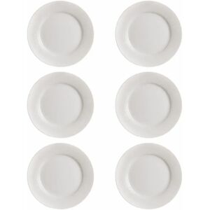 LOLAhome Juego de 6 platos llanos blancos de porcelana de Ø 26 cm