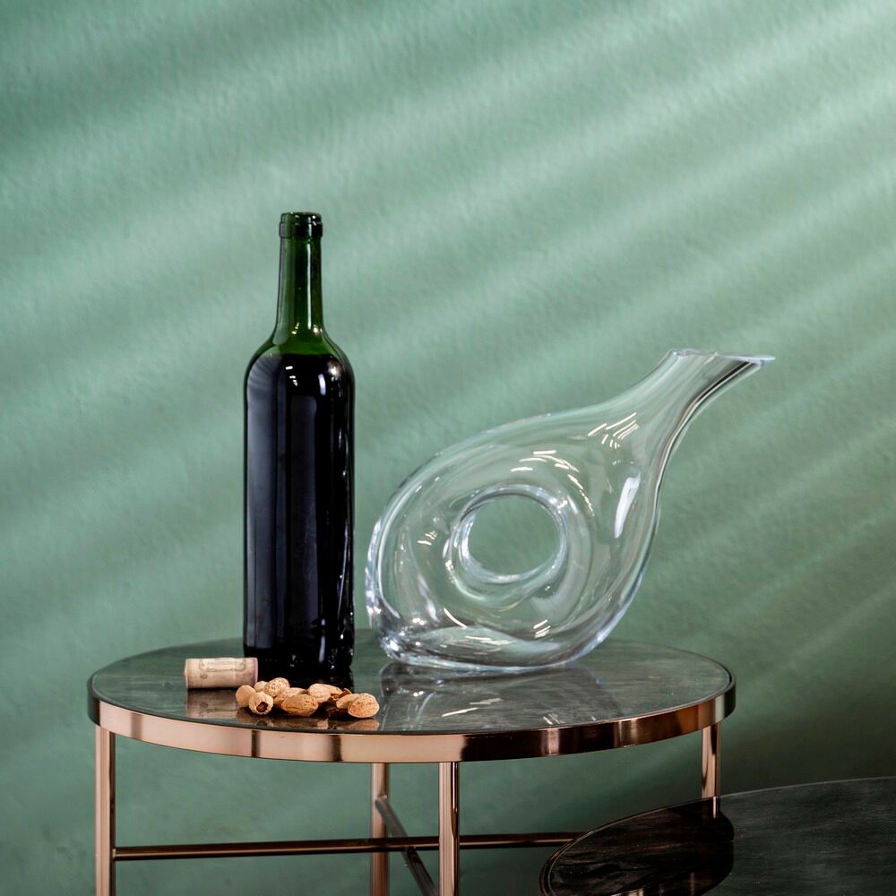 Decantador de vino de cristal transparente de 22x15x28 cm