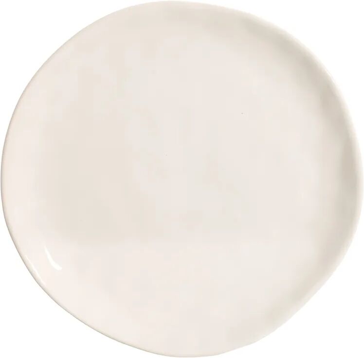 LOLAhome Plato postre blanco de porcelana stoneware de Ø 20 cm