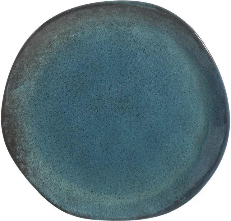 LOLAhome Plato postre azul de porcelana stoneware de Ø 20 cm