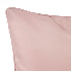Cojín liso desenfundable rosa de poliéster de 45x45 cm