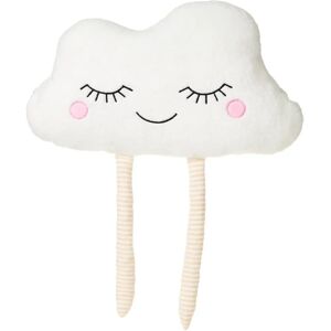 LOLAhome Cojín nube de tela blanco de 50x30 cm con relleno