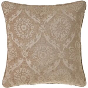 LOLAhome Cojín arabesco marrón de Jacquard de 45x45 cm con relleno