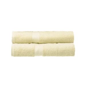 LOLAhome Juego de 2 toallas de lavabo beige de algodón natural de 50x100 cm