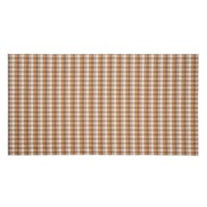LOLAhome Mantel resinado antimanchas cuadros de tela marrón de 140x240 cm