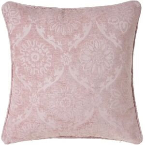 LOLAhome Cojín arabesco rosa de Jacquard de 45x45 cm con relleno