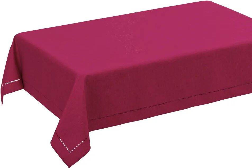 LOLAhome Mantel rectangular de tela de poliéster rosa de 210x150 cm