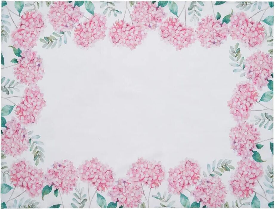 LOLAhome Mantel resinado antimanchas floral de tela rosa de 140x200 cm