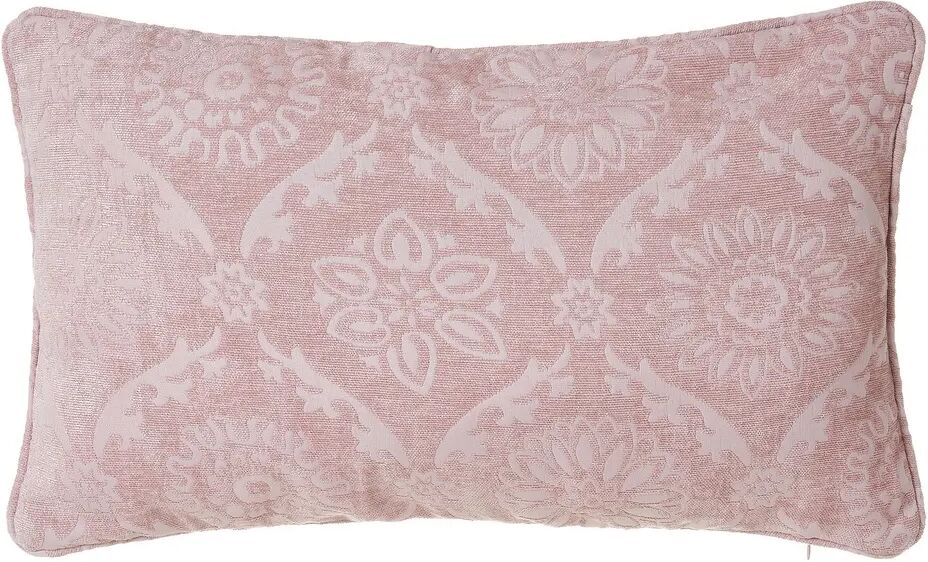 LOLAhome Cojín arabesco rosa de Jacquard de 50x33 cm con relleno