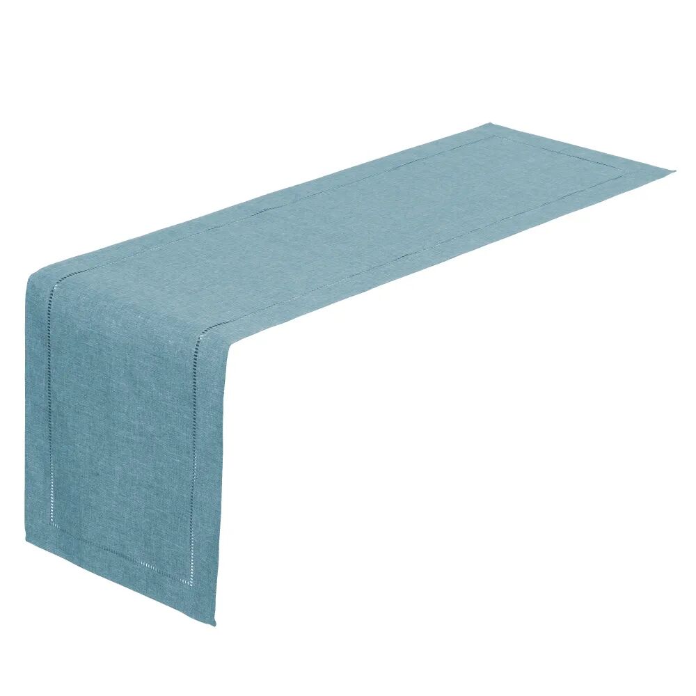 LOLAhome Camino de mesa azul de tela de 41x150 cm