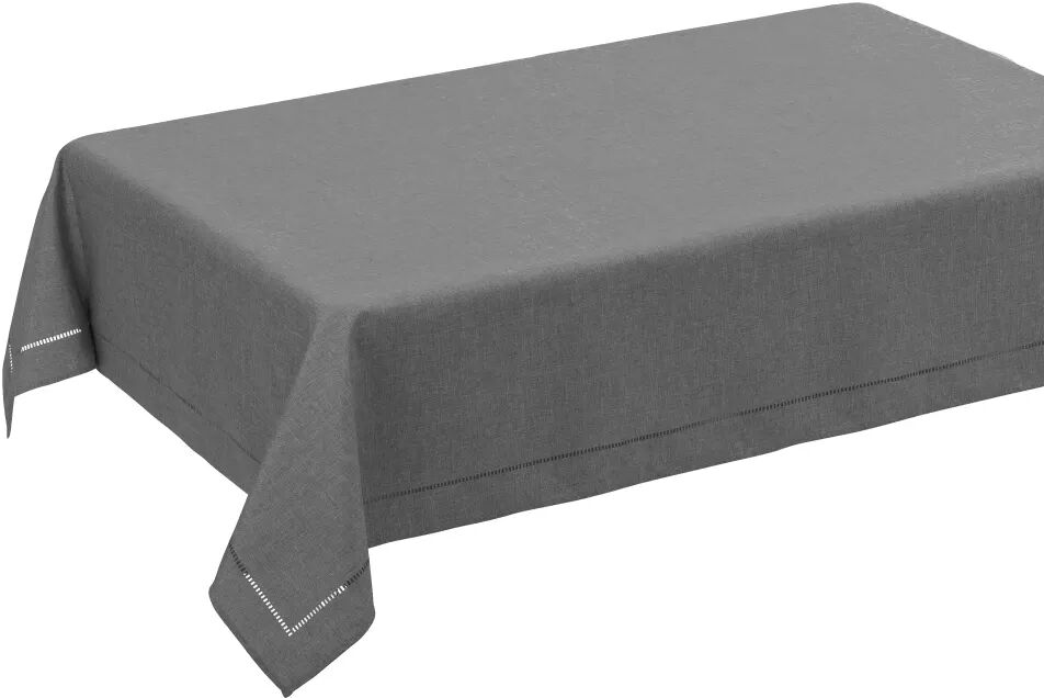 LOLAhome Mantel rectangular de tela de poliéster gris de 210x150 cm