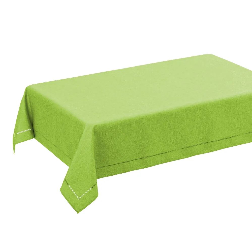 LOLAhome Mantel rectangular de tela de poliéster verde de 210x150 cm