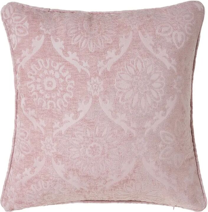 LOLAhome Cojín arabesco rosa de Jacquard de 45x45 cm con relleno