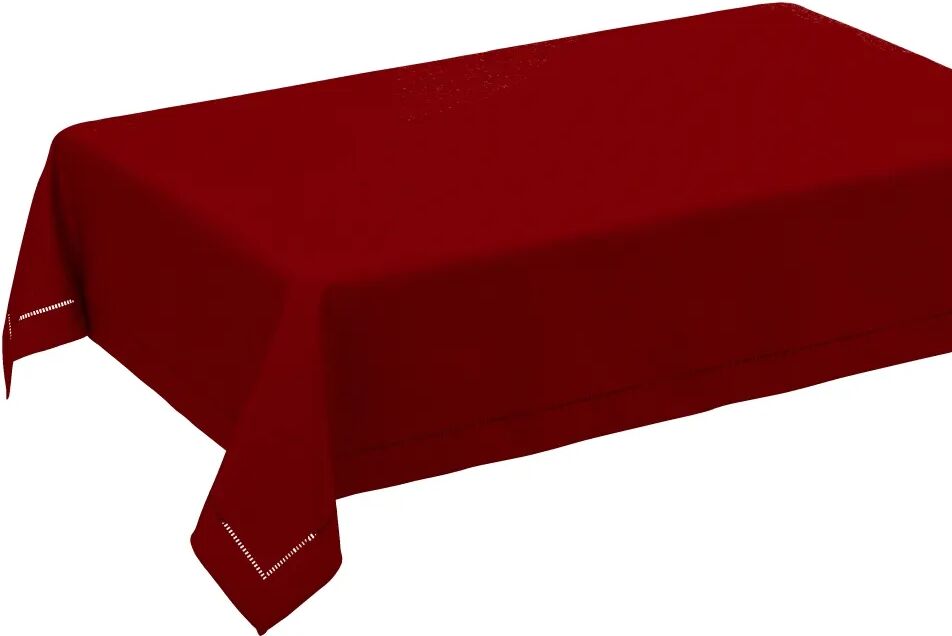 LOLAhome Mantel rectangular de tela de poliéster rojo de 210x150 cm