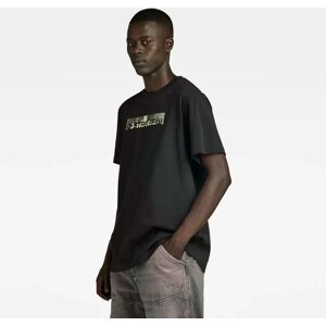 G-Star RAW Camiseta Flight Deck Back Graphic Loose Negro Hombre