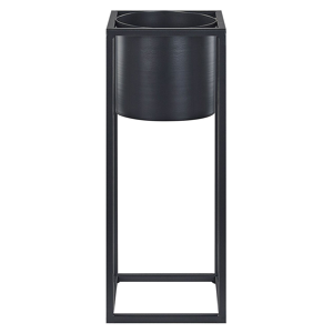 Soporte Para Plantas Hierro Negro 15 X 15 X 40 Cm Metal Para Interiores Y Exteriores Industrial Moderna Resistente A Rayos Uv