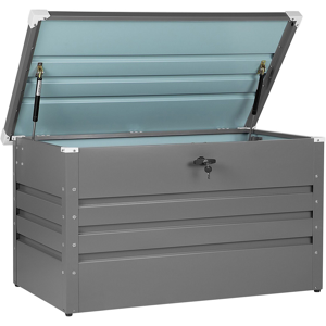 Caja De Almacenamiento Para Exterior De Acero Galvanizado Gris 400l