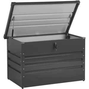 Caja De Almacenamiento Para Exterior De Acero Galvanizado Gris 300l