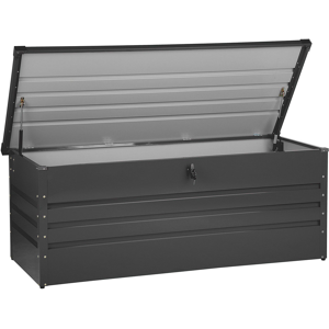 Caja De Almacenamiento Para Exterior De Acero Galvanizado Gris Grafito 600l