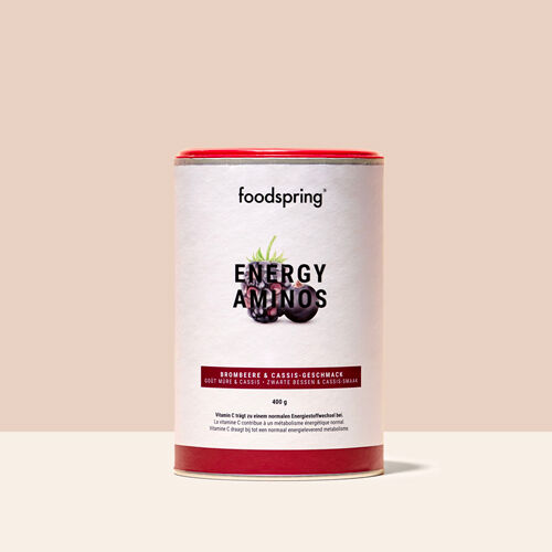 foodspring Energy Aminos Sabor a Mora y Grosella Negra
