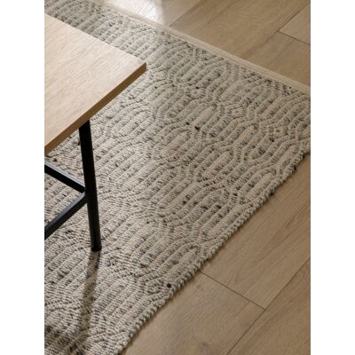 Knot alfombra lana y algodón rectangular 200x300 cm beige - Kenay Home Knot alfombra lana y algodón rectangular 200x300 cm beige - Kenay Home