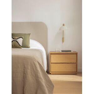 Kenay Mesita de noche de chapa de roble 2 cajones Sloan Kenay Mesita de noche de chapa de roble 2 cajones Sloan