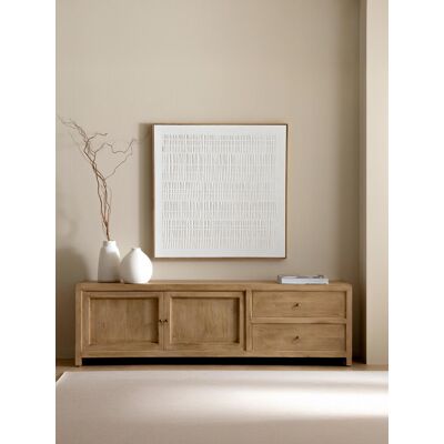 Rustic Mueble TV 200 de madera natural - Kenay Home Rustic Mueble TV 200 de madera natural - Kenay Home