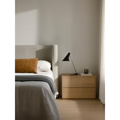 Unite Mesita de noche de chapa de roble 2 cajones A60 - Kenay Home Roble Unite Mesita de noche de chapa de roble 2 cajones A60 - Kenay Home Roble