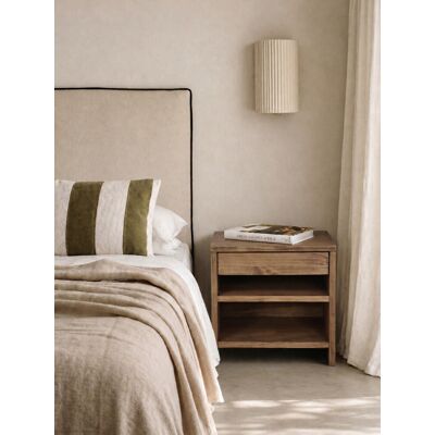 Dout mesita de noche de madera maciza 1 cajón - Kenay Home Dout mesita de noche de madera maciza 1 cajón - Kenay Home