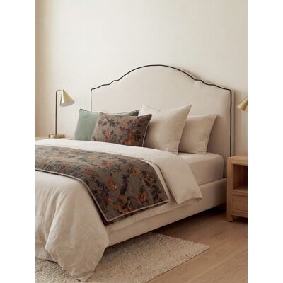 Silhouette cabecero tapizado 150/160 beige ribete negro - Kenay Home Beige Silhouette cabecero tapizado 150/160 beige ribete negro - Kenay Home Beige
