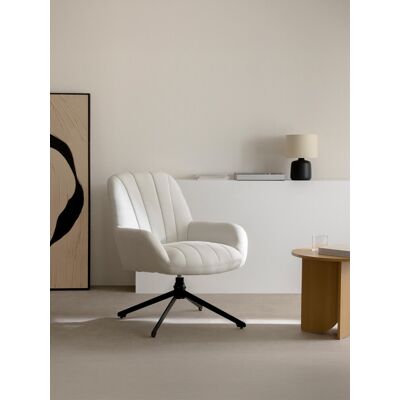 Lucens butaca giratoria tapizada beige - Kenay Home Beige Lucens butaca giratoria tapizada beige - Kenay Home Beige